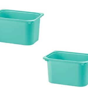 TROFAST Storage Box, Turquoise, 16 ½x11 ¾x9 " Stackable Open Containers/Bins for TROFAST Frames Pack of 2