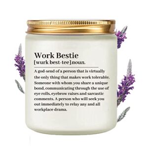 lamiveenla gifts for coworkers scented candle – work bestie gift for women office coworker gifts for women small cool funny birthday holiday gifts for coworker going away leaving gifts soy candle 7oz