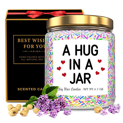 A Hug in a Jar Candles Gifts Get Well Soon Gifts for Women Best Friend Birthday Gifts for Women Christmas Gifts Thinking of You Gift for Women Mom Female Bestie Her Coworker Nurse Encouragement Gifts