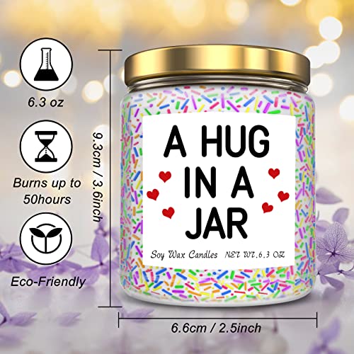 A Hug in a Jar Candles Gifts Get Well Soon Gifts for Women Best Friend Birthday Gifts for Women Christmas Gifts Thinking of You Gift for Women Mom Female Bestie Her Coworker Nurse Encouragement Gifts