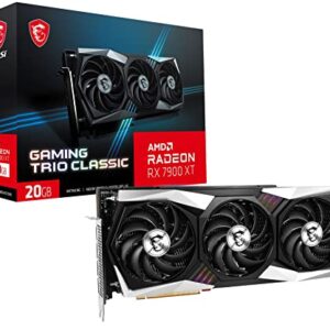 MSI Gaming Radeon RX 7900 XT Gaming Trio Classic 20G 320-Bit HDMI/DP Torx Fan 4 AMD RDNA 3 Graphics Card (RX 7900 XT Gaming Trio Classic 20G)