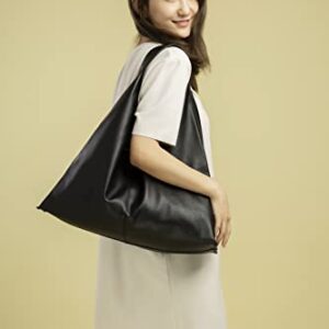 Leather Tote Bag, Oversized Hobo Bags, Large Tote Bag for Women Work, Vegan Leather Handbags Travel, Tote Bags for School, Black