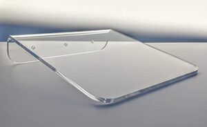 squared corner clear acrylic floating shelf (9″ x 9″)