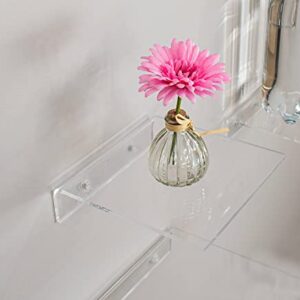 Squared Corner Clear Acrylic Floating Shelf (9" x 9")