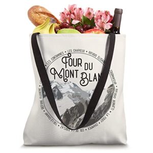 Tour du Mont Blanc Gear European Hiking Trail Souvenir Hiker Tote Bag