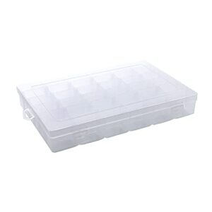 dbylxmn 36 jewelry storage hard plastic box lattice removable partition transparent housekeeping & organizers fab clothes storage