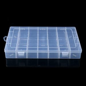 DBYLXMN 36 Jewelry Storage Hard Plastic Box Lattice Removable Partition Transparent Housekeeping & Organizers Fab Clothes Storage