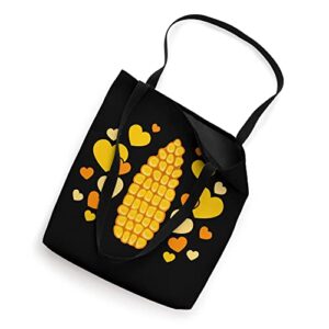 Corn on the Cob Cute Corn With Hearts for Corn Lover Tote Bag