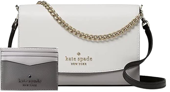 Kate Spade Carson Convertible Crossbody Handbag With Card Case (Nimbus Grey)