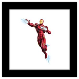 trends international gallery pops marvel comics avengers – iron man wall art wall poster, 12″ x 12″, black framed version