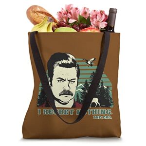 Parks and Recreation Ron Swanson I Regret Nothing Tote Bag