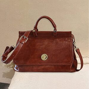 Chloe soo Shoulder Bag for Women Leather Messenger Bag Large Top Handle Satchel Work Tote Bag Professional 46