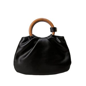 nova&aria small shoulder bag for women,clutch purse handbag and cloud dumpling bag,trendy ruched black shoulder handbags 19