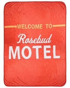 culturefly schitt’s creek rosebud motel plush fleece throw blanket