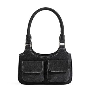 nova&aria women denim shoulder bags casual hobo top handle work totes satchel handbags purse -22