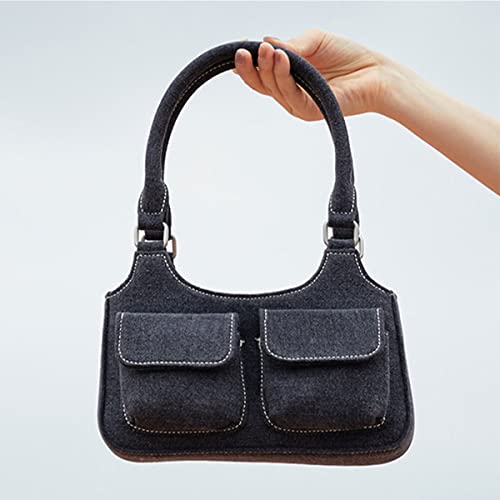 Nova&Aria Women Denim Shoulder Bags Casual Hobo Top Handle Work Totes Satchel Handbags Purse -22