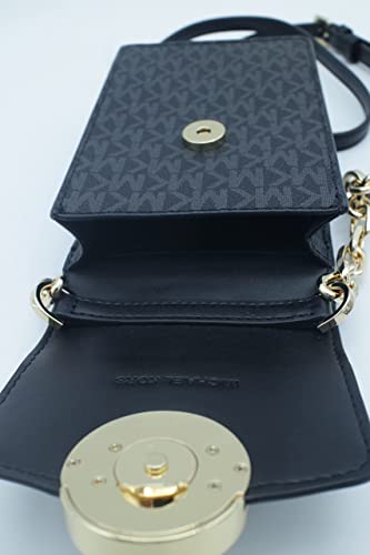 Michael Kors Carmen Small Logo Smartphone Crossbody Bag (BLACK.)