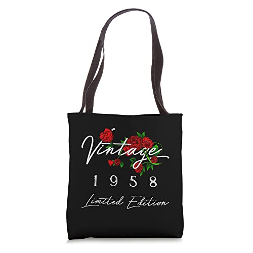 65 Year Old Gifts Vintage 1958 65th Men Women 65th Birthday Tote Bag