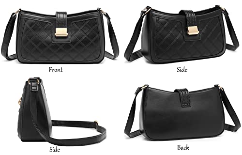 Women Crossbody Purses Wallet Shoulder Bags Hobo Bags Grid Pattern Adjustable Strap