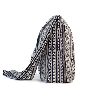 Delrosaria Bohemian Hippie Crossbody Bag Hobo Sling Bag Cotton Messenger Shoulder Bags