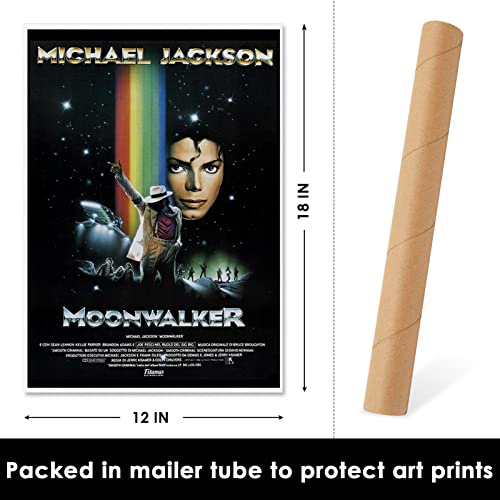 Maybort Poster Art Painting, Michael Merch Jackson Canvas Print for Living Room, Bedroom, Dorm, Home, Office Wall Decoration 12 x 18 Inch