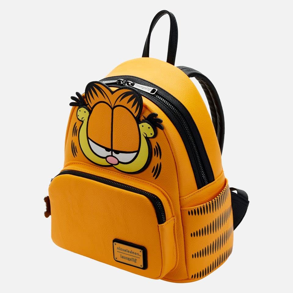 Loungefly Nickelodeon Garfield Womens Double Strap Shoulder Bag Mini Backpack Purse