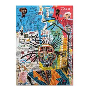 Maybort Poster Print Wall Decor 16"x24" Basquiat for Living Room Art Home Decoration