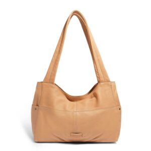 american leather co. – virginia satchel handbag – highly functional & superbly fashionable – cashew smooth