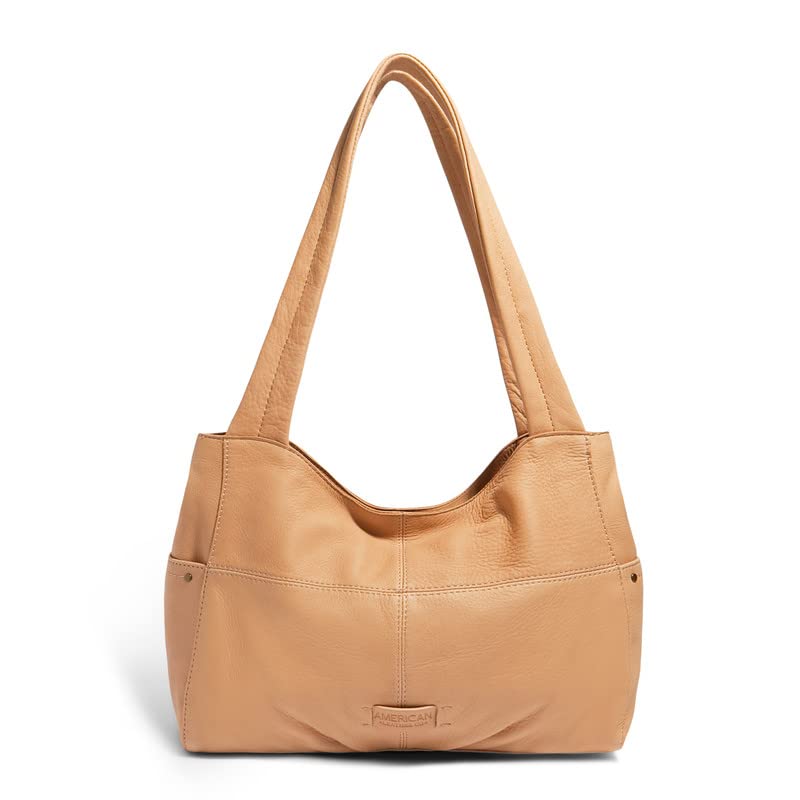 American Leather Co. - Virginia Satchel Handbag - Highly Functional & Superbly Fashionable - Cashew Smooth