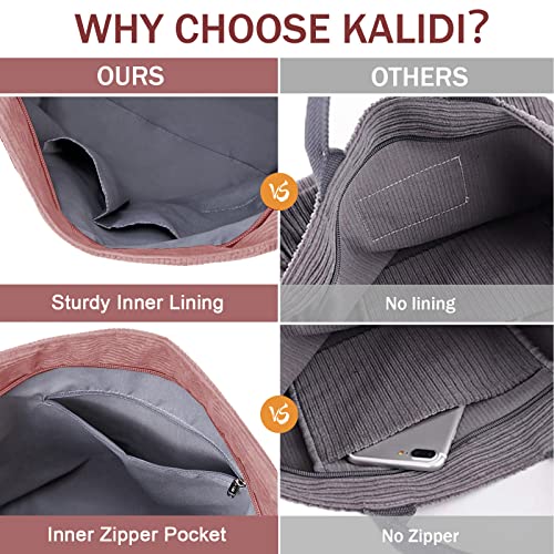 KALIDI CASUAL TOTE BAG, Canvas Tote Handbag Casual Shoulder Crossbody Hobo Bag Work Colledge Shopping