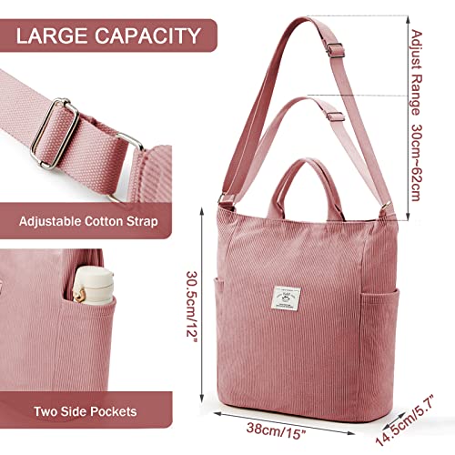 KALIDI CASUAL TOTE BAG, Canvas Tote Handbag Casual Shoulder Crossbody Hobo Bag Work Colledge Shopping