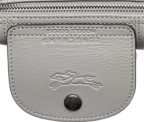 Longchamp Le Pliage Cuir Small Crossbody Leather Shoulder Bag Grey