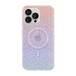 kate spade new york defensive hardshell case compatible with magsafe for apple iphone 14 pro max – ombre glitter [ksiph-241-ogbpp]