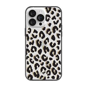 kate spade new york protective hardshell case compatible with apple iphone 14 pro max – city leopard black [ksiph-225-ctlb]