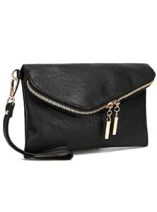 yikoee envelope clutch purses for women wristlet evening clucth with chain