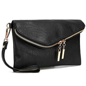 YIKOEE Envelope Clutch Purses for Women Wristlet Evening Clucth with Chain
