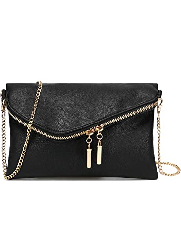 YIKOEE Envelope Clutch Purses for Women Wristlet Evening Clucth with Chain
