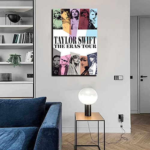 Country Music Pop Singers Swift Album Poster Taylor Canvas Wall Art Aesthetic Decoration Printed Canvas Art Printing Decoration (12x18,Unframed)