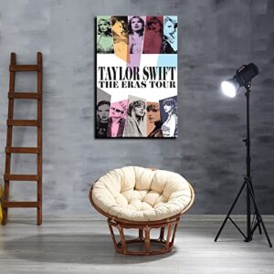 Country Music Pop Singers Swift Album Poster Taylor Canvas Wall Art Aesthetic Decoration Printed Canvas Art Printing Decoration (12x18,Unframed)