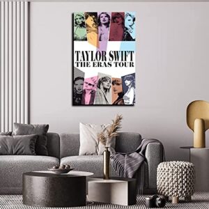 Country Music Pop Singers Swift Album Poster Taylor Canvas Wall Art Aesthetic Decoration Printed Canvas Art Printing Decoration (12x18,Unframed)