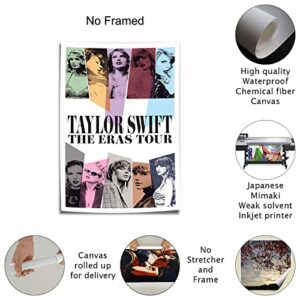 Country Music Pop Singers Swift Album Poster Taylor Canvas Wall Art Aesthetic Decoration Printed Canvas Art Printing Decoration (12x18,Unframed)