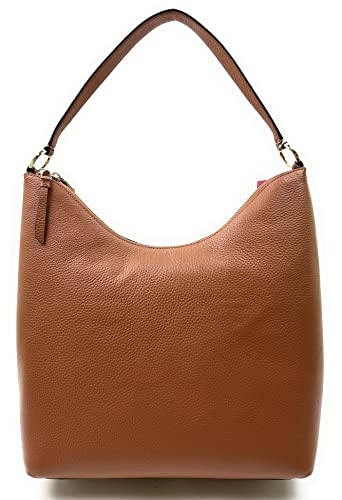 Kate Spade Zippy Pebbled Leather Shoulder Bag (Warm ginger bread)