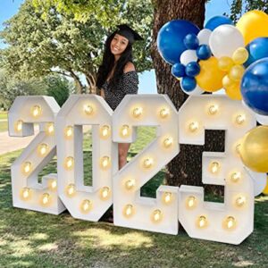 2023 graduation decorations – large pre-cut 2023 marquee numbers kit – mosaic foam board sign – class of party supplies decor for kindergarten preschool high school christmas wedding prom decoration