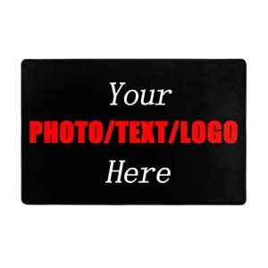 Custom Rug Add Your Photo Text Logo,Personalized Non-Slip Washable Carpet for Home Decoration Bedroom Kitchen Living Room Office,60''x39''