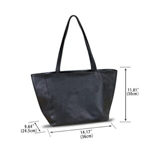 Genuine Leather Handbag Bag for Women Vintage Leather Shoulder Bag Purse Handmade Tote Bag Crossbody Pouch (Darkgrey)