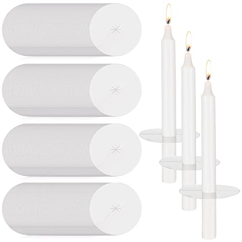 250 Pcs Church Candle Drip Protectors Paper Candle Holders Bulk for Candlelight Service Kit for Devotional Candlelight Vigil Church Service Memorial Shabbat Candles Christmas Eve Candles, 3.15 Inch