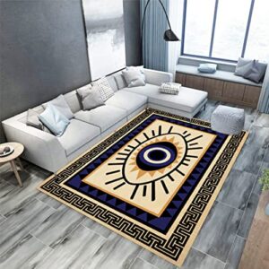 Boho Bohemian Psychedelic Evil Eye Modern Area Rugs Soft Non-Skid Indoor Carpet Doormats Floor Mat Entrance Rug Throw Rugs for Living Room Kitchen Bedroom Garden 5'x7'