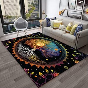 FANGER Mushroom Skull Sun Moon Butterfly Area Rug Living Room Bedroom Dining Home Office Soft Rugs Carpets