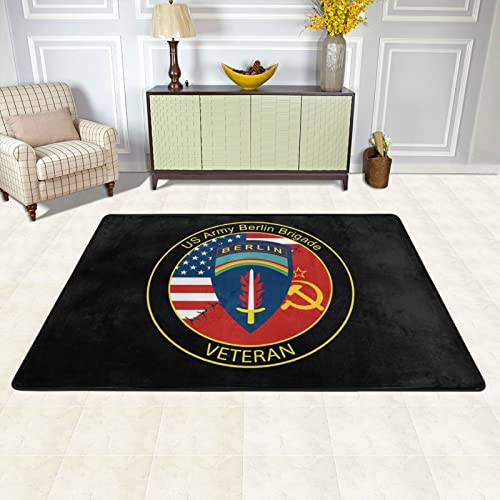 Army Berlin Brigade Veteran Area Rug Living Room Bedroom Kitchen Sofa Bedside Carpet Floor Mats 36"X24"