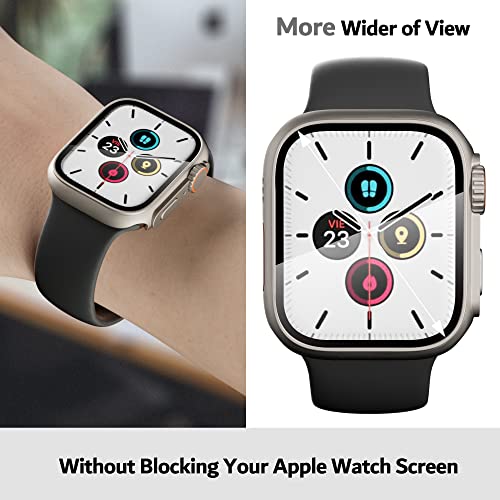 PZOZ Compatible for Apple Watch Series 4/5/6/SE 44mm Hard Case with Tempered Glass Screen Protector, Unique Design Hard PC Cover, Bumper Full Coverage Accessories for iWatch 4/5/6/SE 44mm